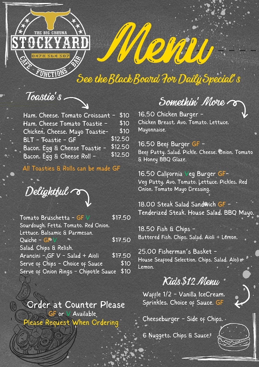 Stockyard Menu 1
