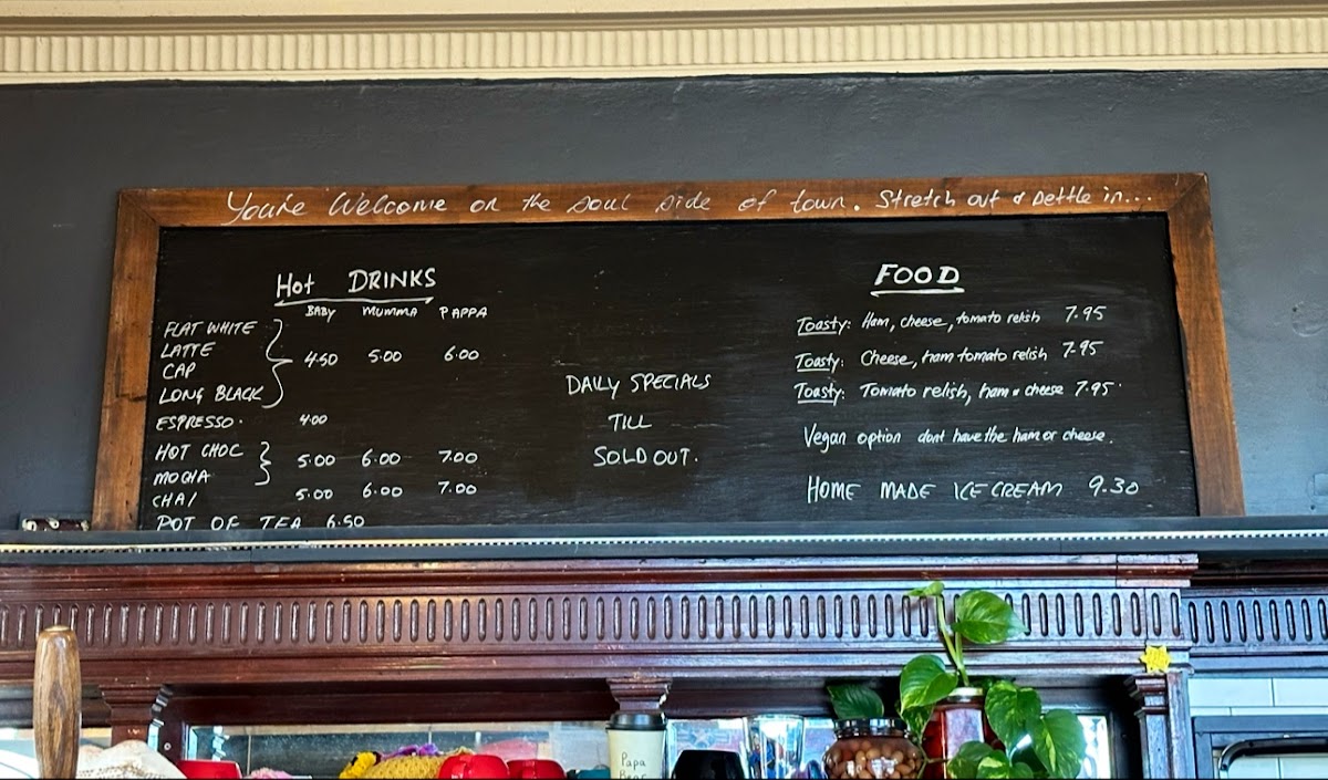 On The Soul Side Cafe Menu 1