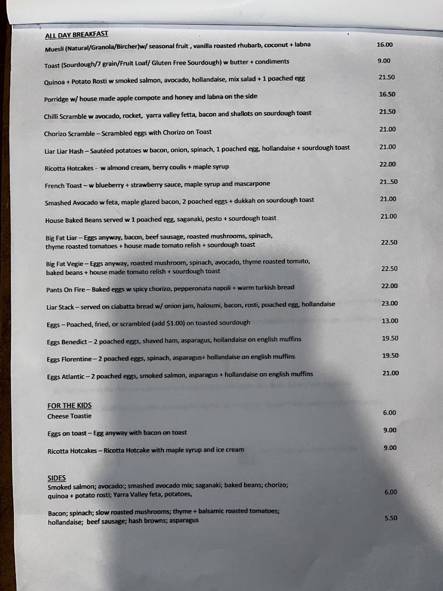 Liar Liar Menu 1
