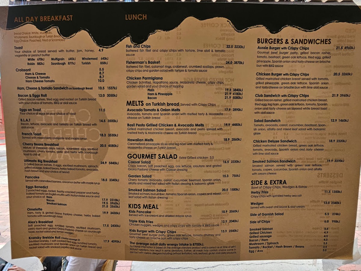 Caffe Cherry Beans Menu 1