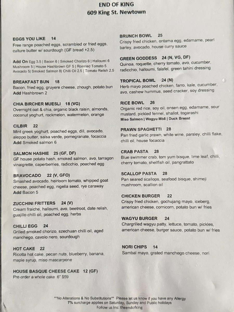 END Of KING Menu 1