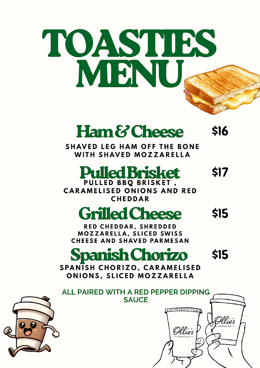 OLLIES ESPRESSO BAR Menu 1