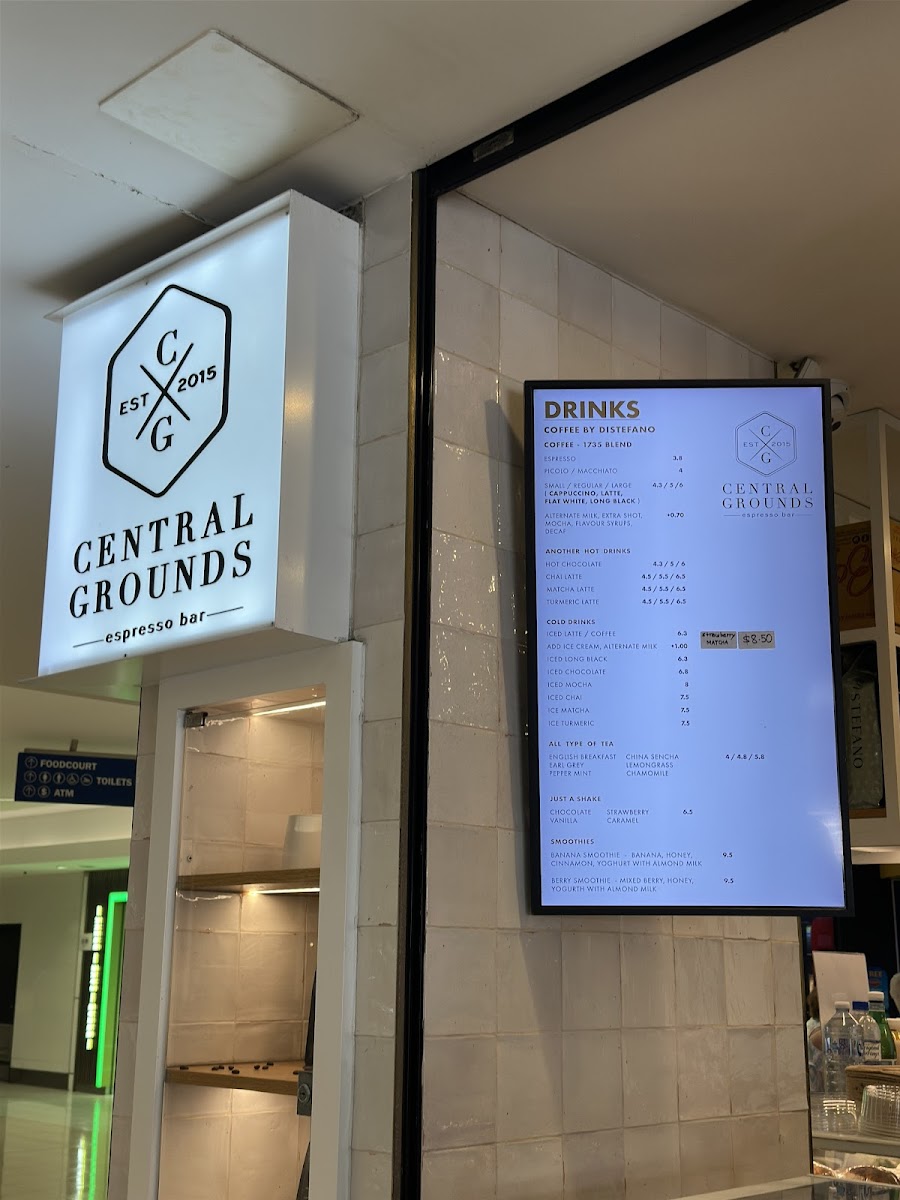 Central Grounds Espresso Bar Menu 1