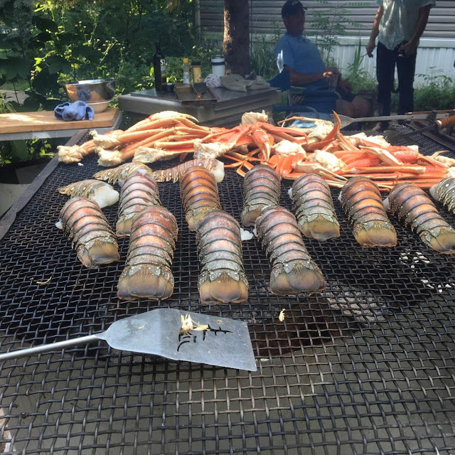 Lobster and Crab Legs on the Grill