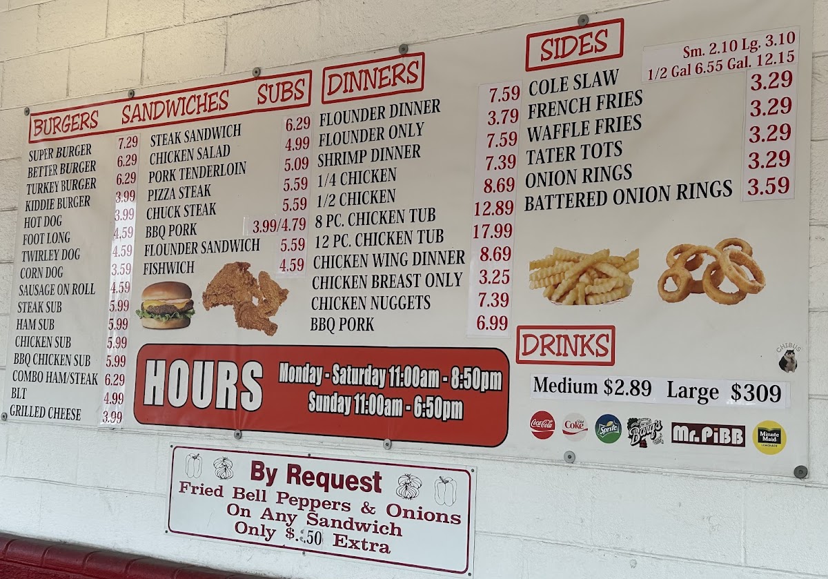 Smitty's Better Burger Menu 1