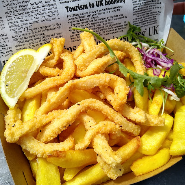 Fried Calamari and Chips