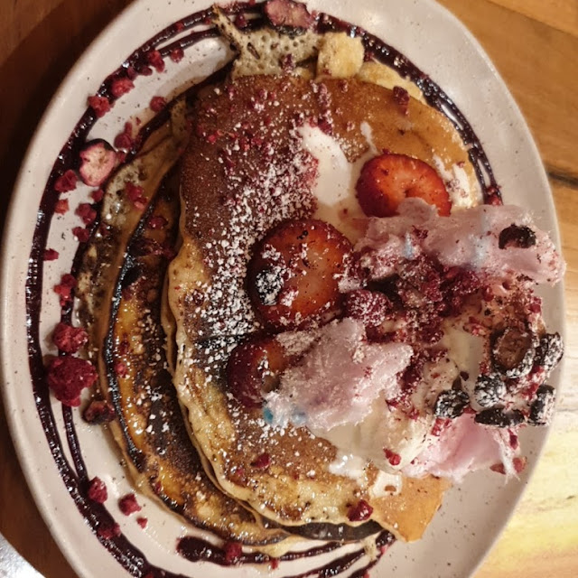 Raspberry Coconut Pancakes