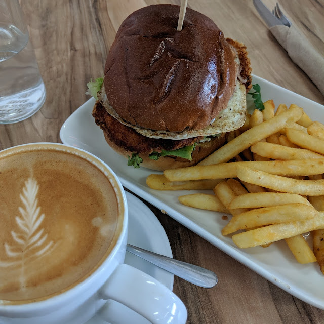 Schnitzel Burger and Fries