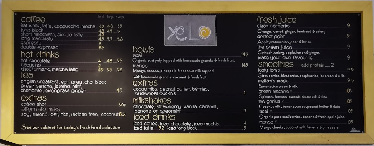Yelo Mt Hawthorn Menu 1