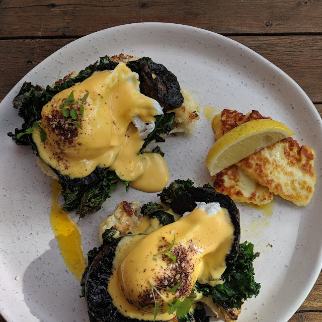 Cauliflower Steak and Eggs Benedict