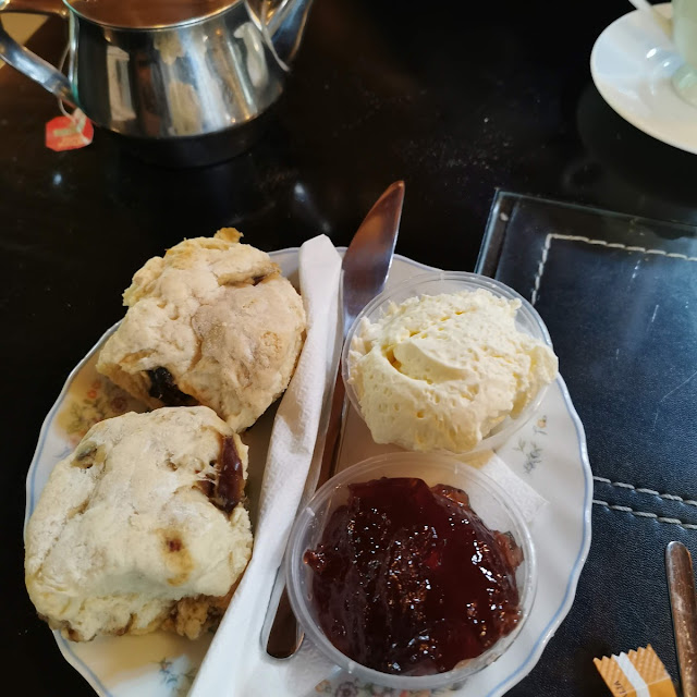 Date Homemade Scones with Jam and Cream