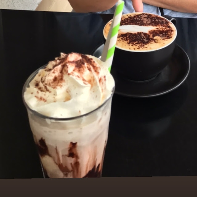 Iced Chocolate and Cappuccino