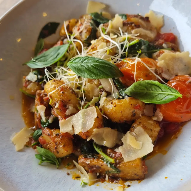 Pesto Mushroom Gnocchi with a Poached Egg