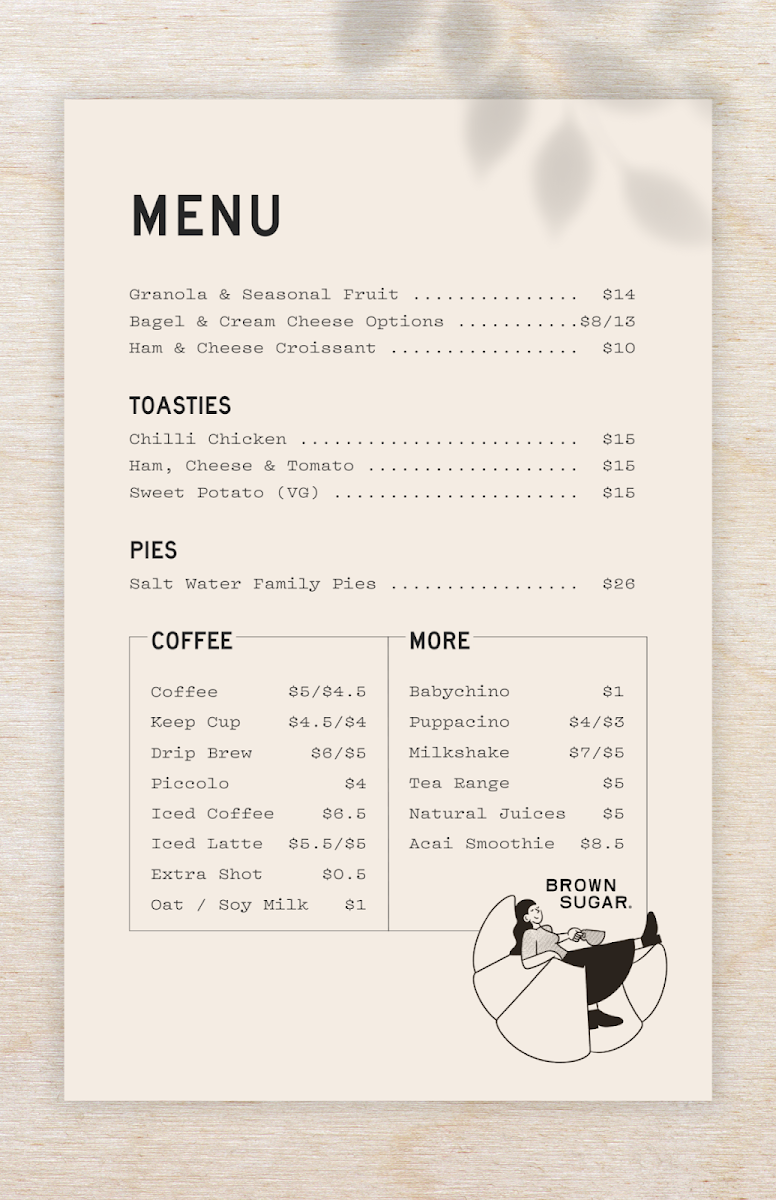 Brown Sugar Menu 1