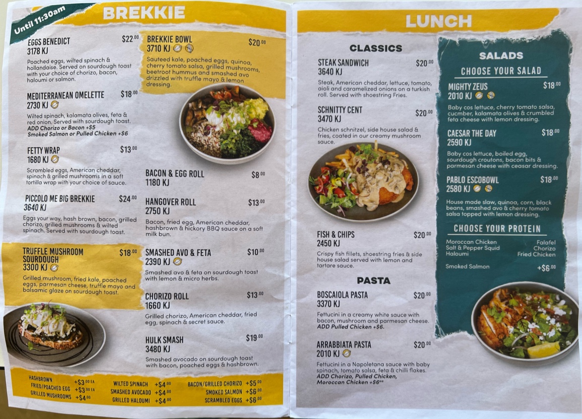 Piccolo Me Moorebank Menu 1