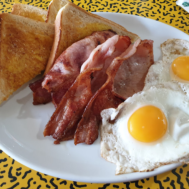 Egg and Bacon on Toast Breakfast