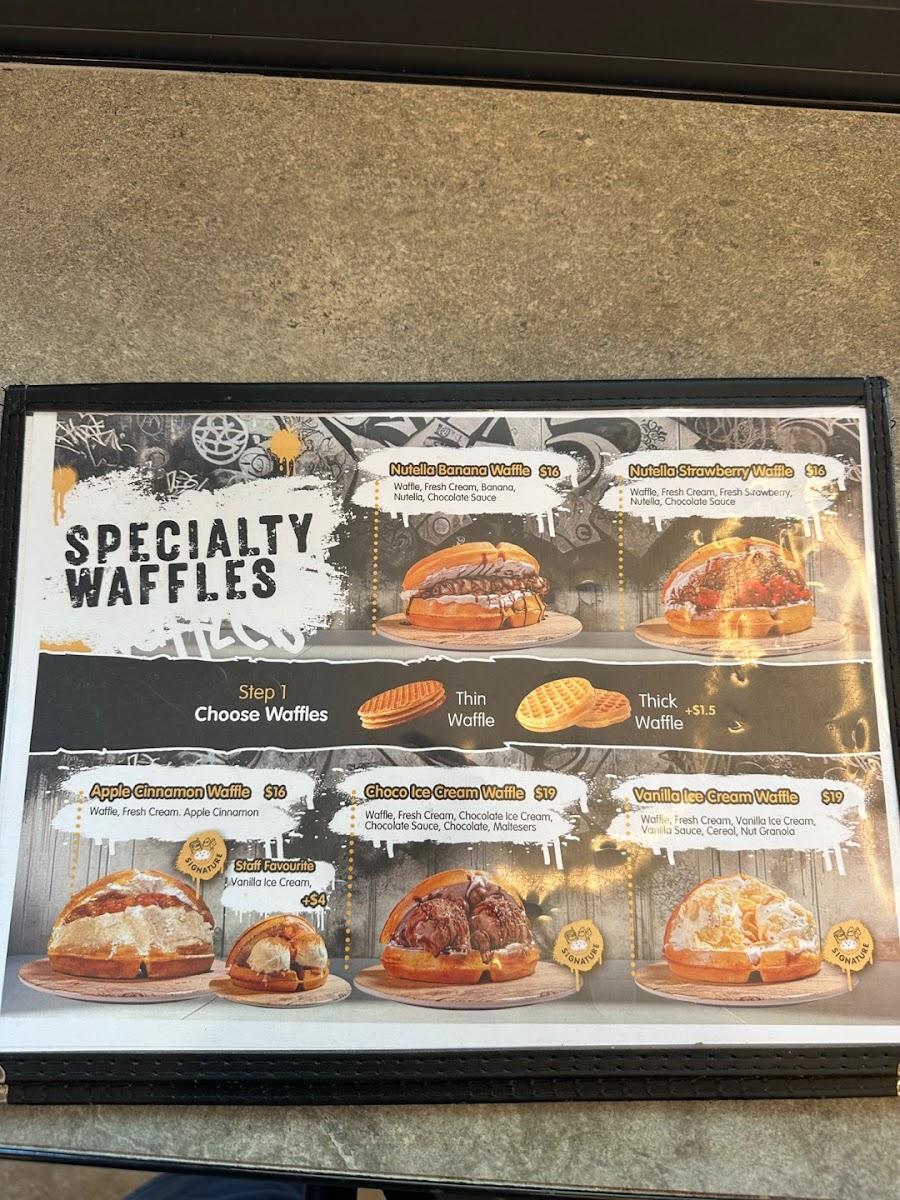 Waffle Boys Lidcombe Menu 1