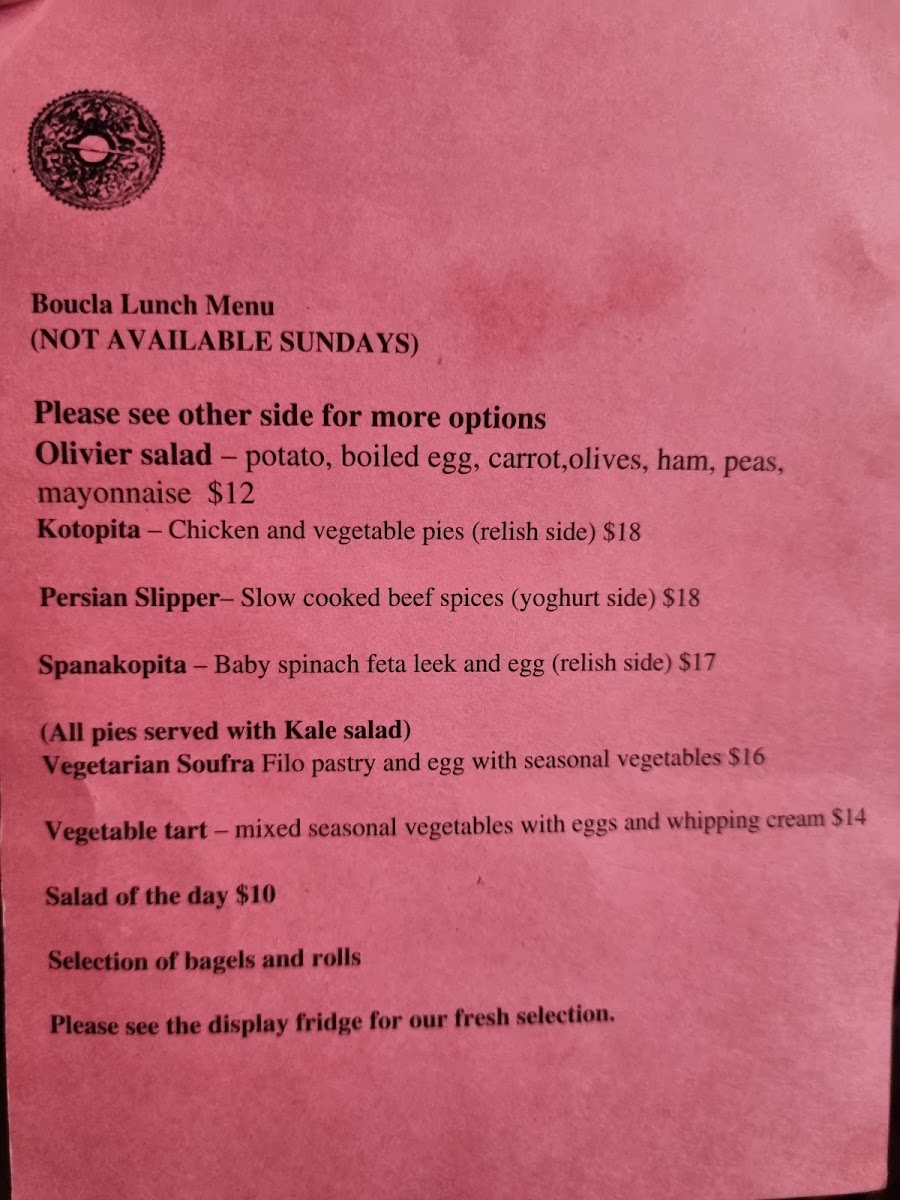 Boucla Menu 1