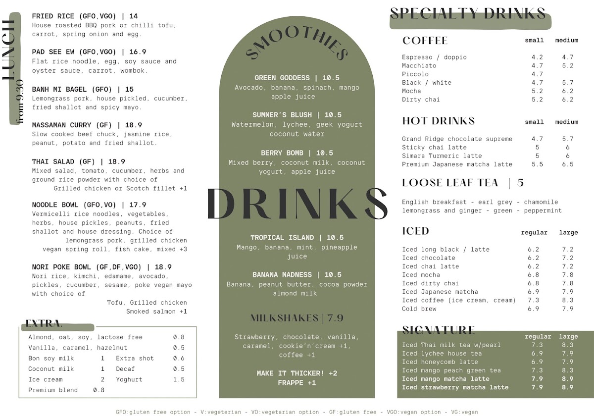 BLUE HEMP CAFE Menu 1
