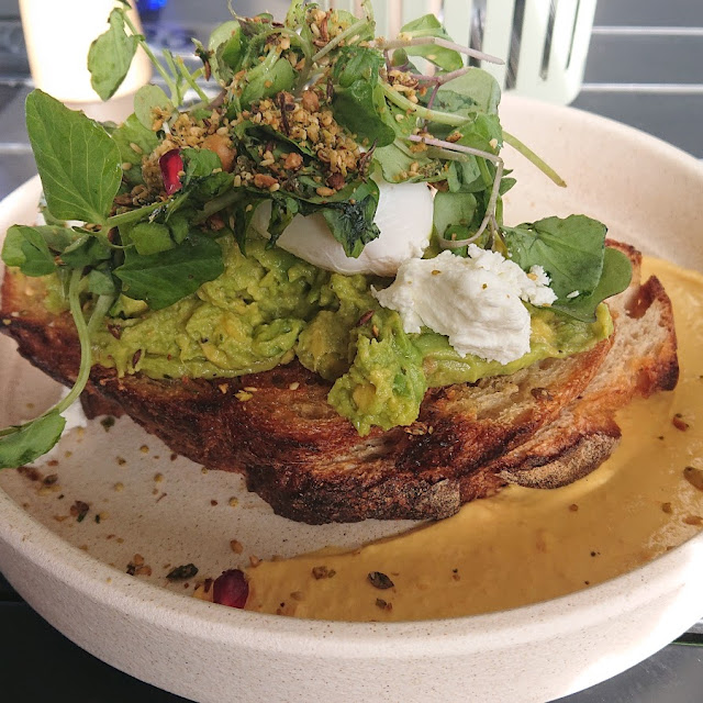 Scrambled Smashed Avocado with Flat White