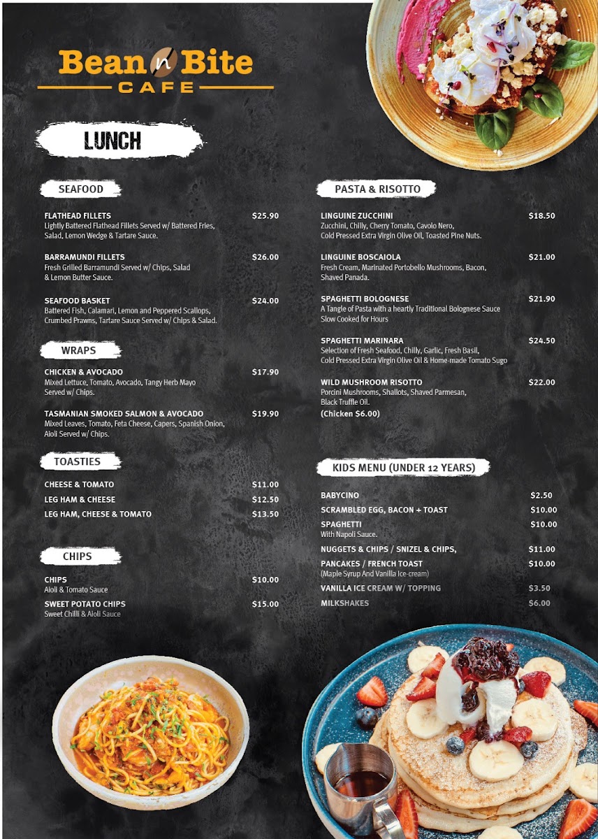 Bean N Bite Cafe Ingleburn Menu 1